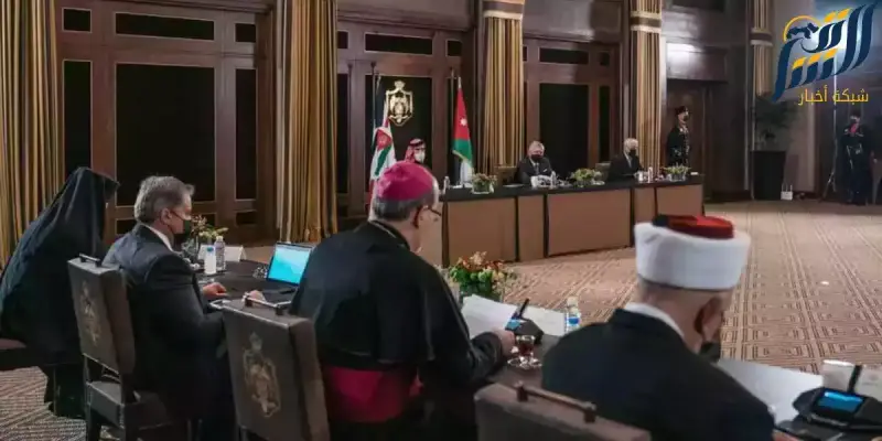 العاهل الاردني رفقة رجال دين من القدس