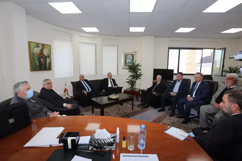 وفد مركزية "فتح" يلتقي وزير الخارجية اللبناني