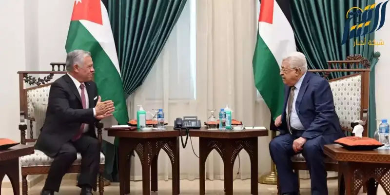 الرئيس الفلسطيني محمود عباس يستقبل العاهل الأردني