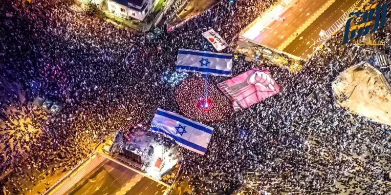 مظاهرات في تل أبيب ليلا
