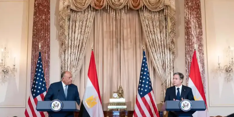 وزير الخارجية المصري ونظيره المصري
