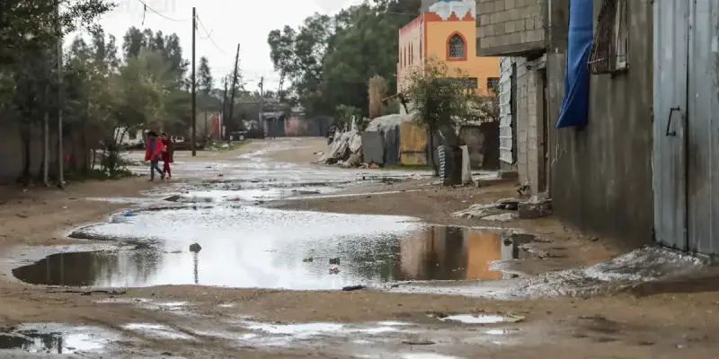 أزمة صرف الصحي في غزة