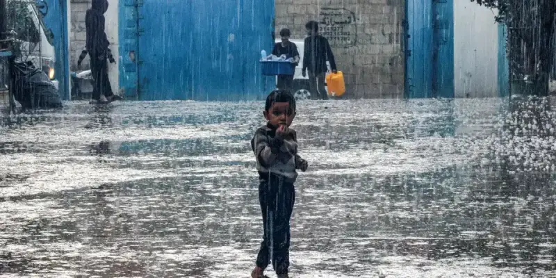 الامطار في غزة