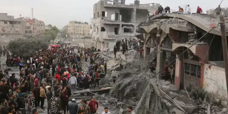 اثار الدمار في غزة