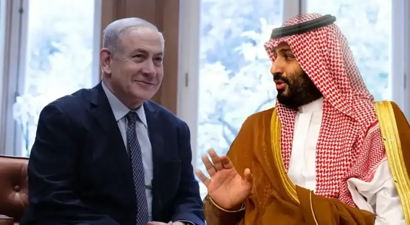 ولي العهد محمد بن سلمان ورئيس وزراء إسرائيل