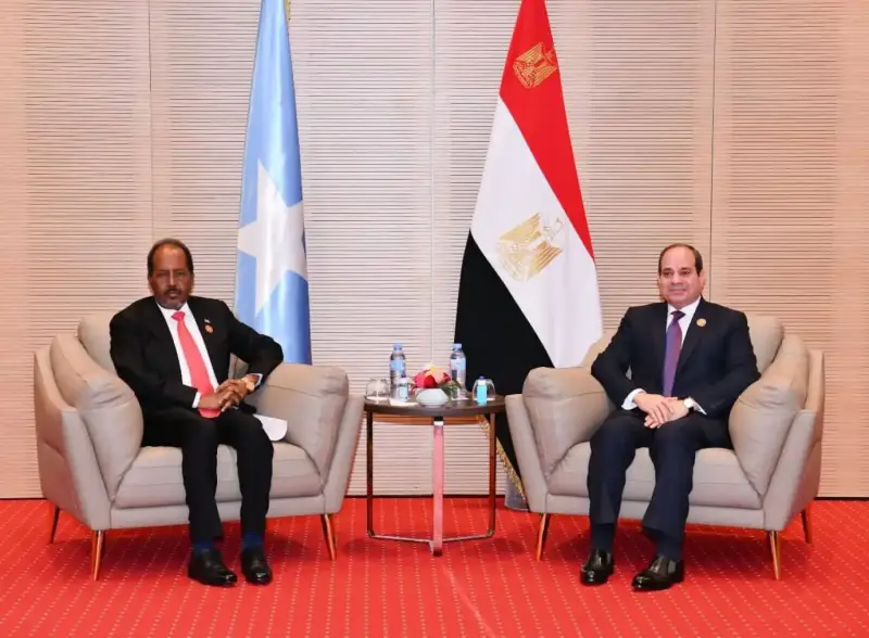 الرئيس السيسي ونظيره الصومالي