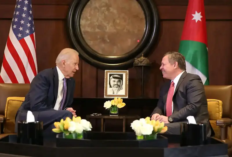 ملك الأردن وبايدن