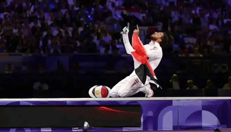 لاعب منتخب مصر للسلاح محمد السيد