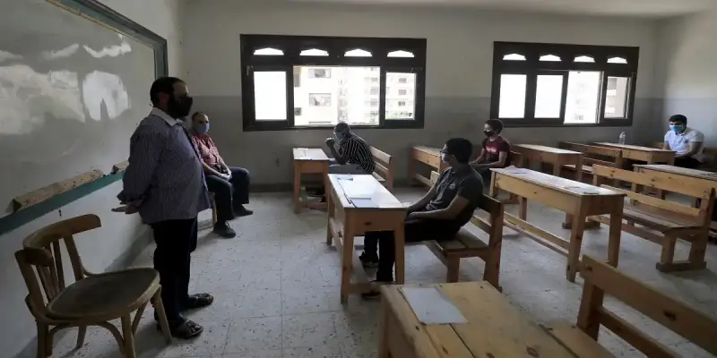 احدي لجان امتحانات الثانوية العامة