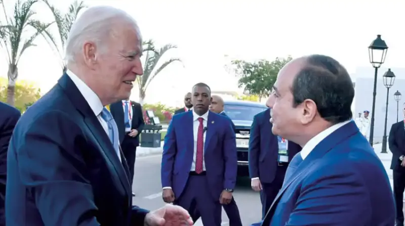 الرئيس المصري ونظيره الأمريكي