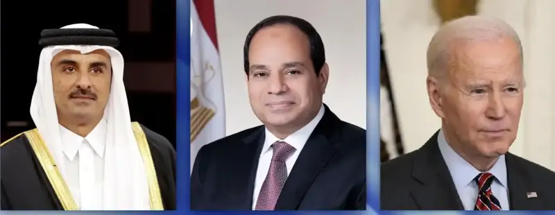 قادة مصر وقطر والولايات المتحدة