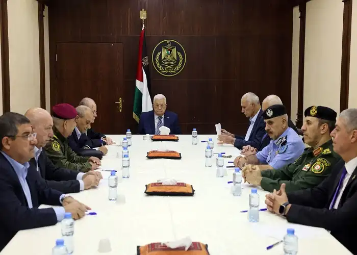 اجتماع الرئيس الفلسطيني بقيادات الأجهزة الأمنية