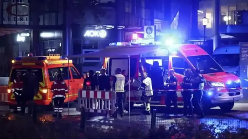 موقع حادث عملية طعن في مدينة زولينجن غربي ألمانيا