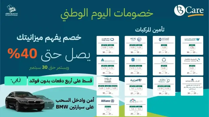 عروض تأمين السيارات اليوم الوطني 94