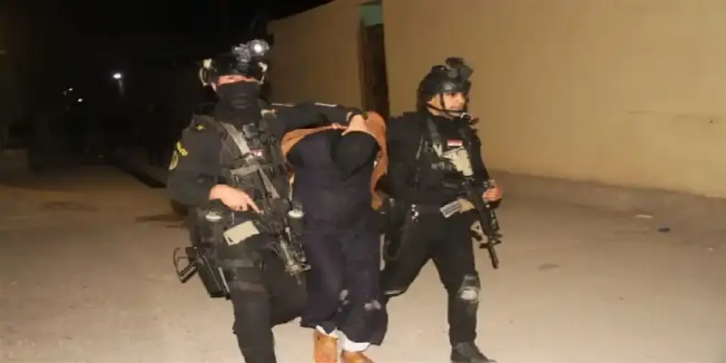أثناء القبض القيادي في داعش