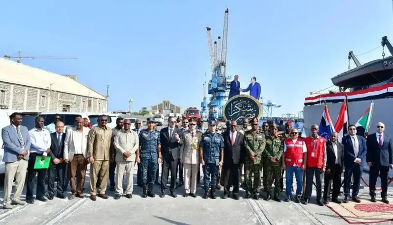 وصول المساعدات المصرية إلى ميناء بورسودان