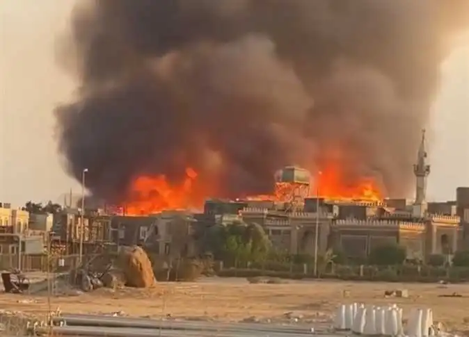حريق في مدينة الإنتاج الإعلامي