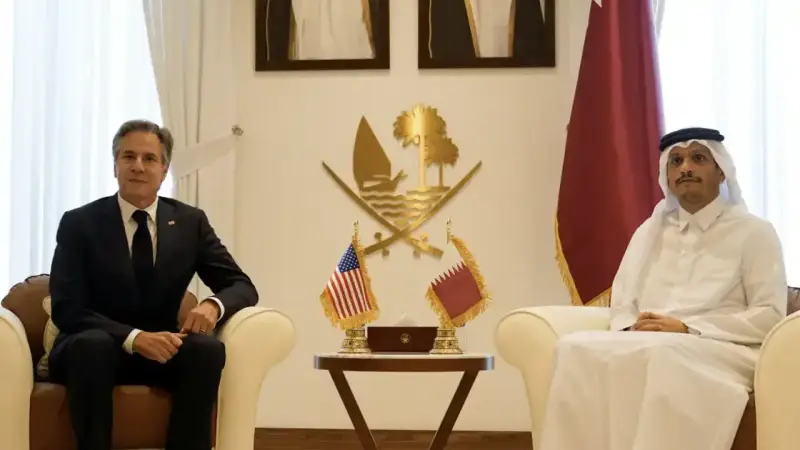 وزير الخارجية القطري ونظيره الامريكي