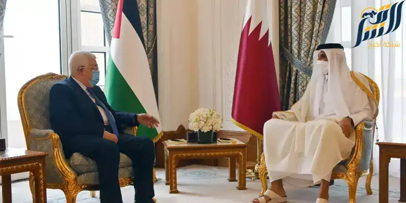 الرئيس ابو مازن وامير قطر