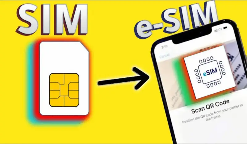 شريحة eSIM وSIM