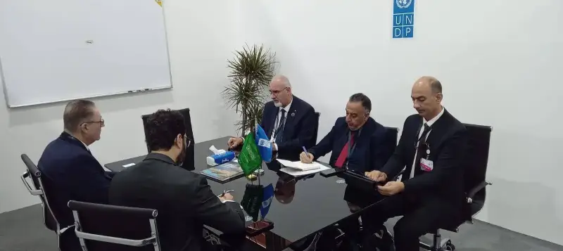 وزير الزراعة الفلسطيني خلال المؤتمر