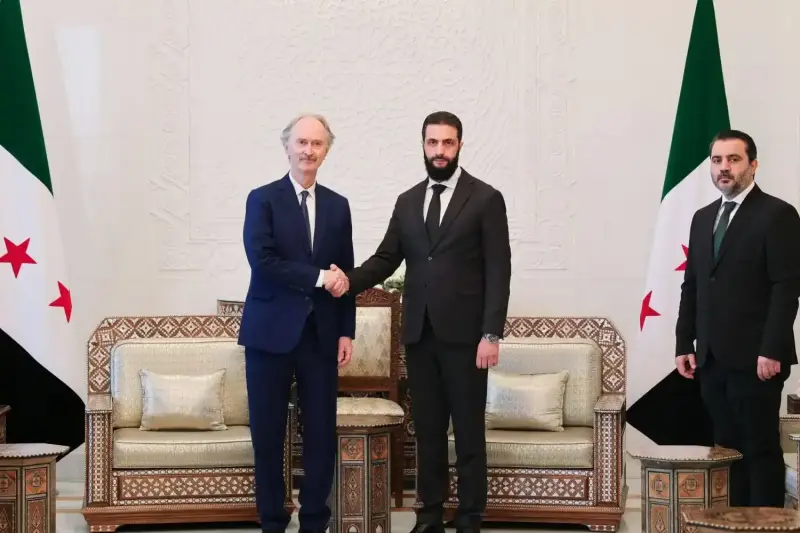أحمد الشرع والمبعوث الأممي