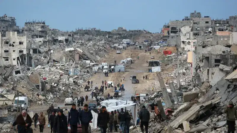 اثار الدمار في غزة
