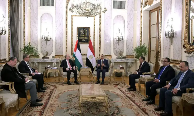 رئيسا وزراء مصر وفلسطين