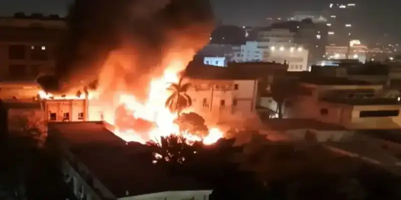 حريق المعامل المركزية لوزارة الصحة المصرية