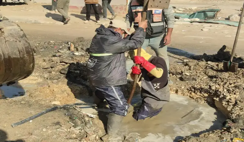 اعمال فرق الطوارئ ببلدية خان يونس