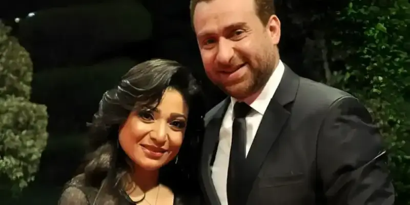 نضال الشافعي وزوجته