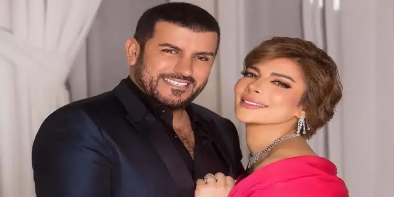 الفنانة السورية أصالة وزوجها فائق حسن
