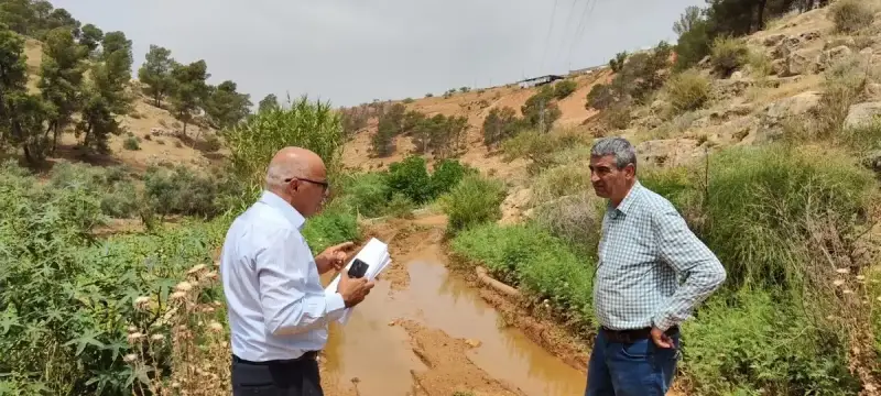 موقع سد الملاقي في نابلس