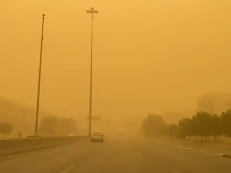 العاصفة الرملية في مصر اليوم