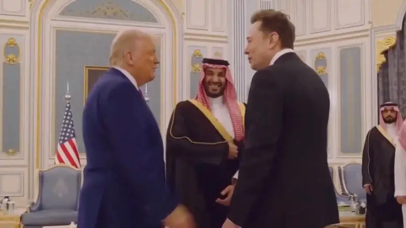 ماسك وترامب وبن سلمان