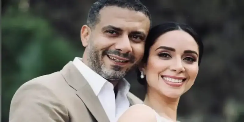 الفنان المصري محمد فراج وزوجته الفنانة بسنت شوقي