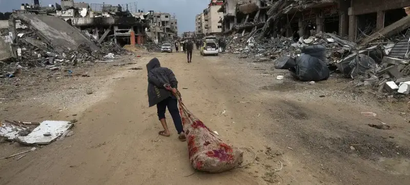 اثار الدمار في غزة