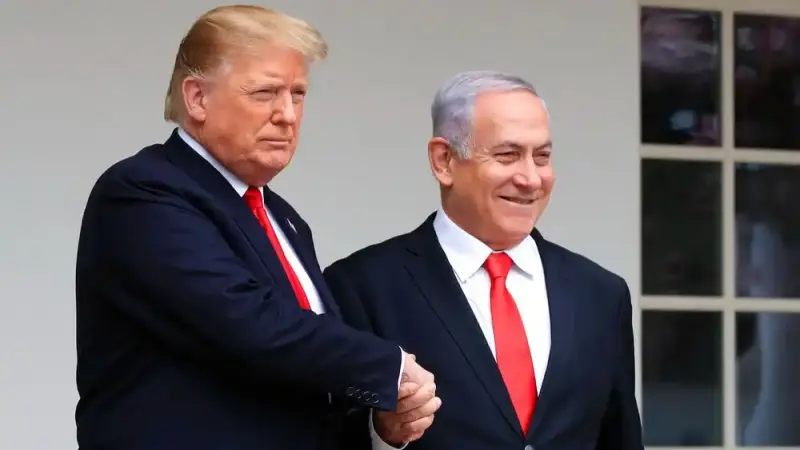 الرئيس الأميركي دونالد ترمب ونتنياهو