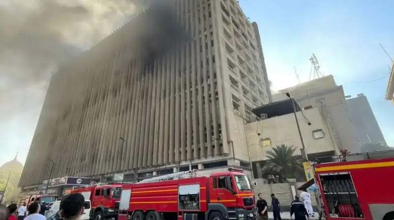 حريق سنترال رمسيس