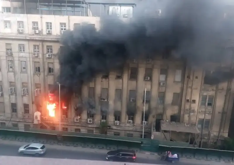 حريق سنترال رمسيس