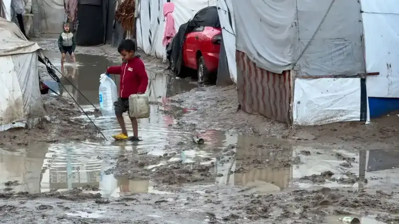 امطار في غزة
