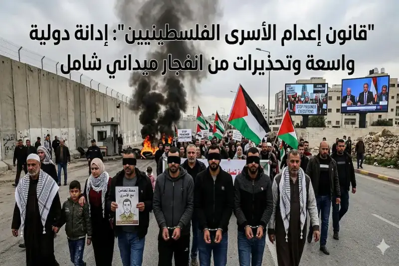 قانون إعدام الأسرى الفلسطينيين: إدانة دولية واسعة وتحذيرات من انفجار ميداني شامل