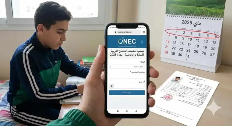 سحب استدعاء التربية البدنية بكالوريا 2026 بالجزائر