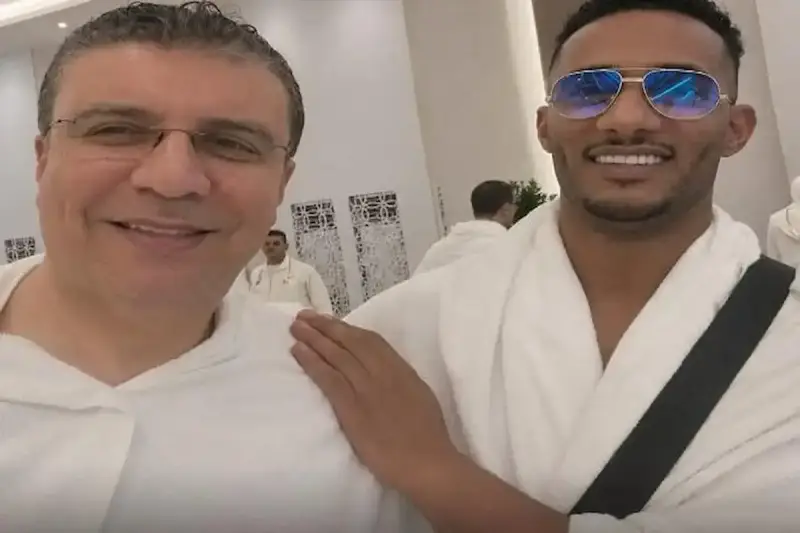 الفنان محمد رمضان والإعلامي عمرو الليثي من الحج