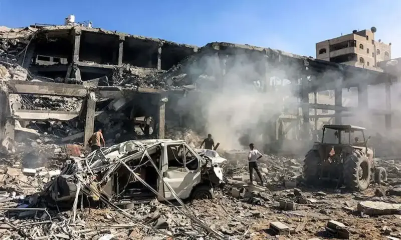 اثار الدمار في غزة