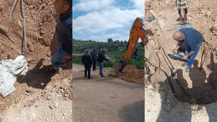 التعدي على خطوط المياه