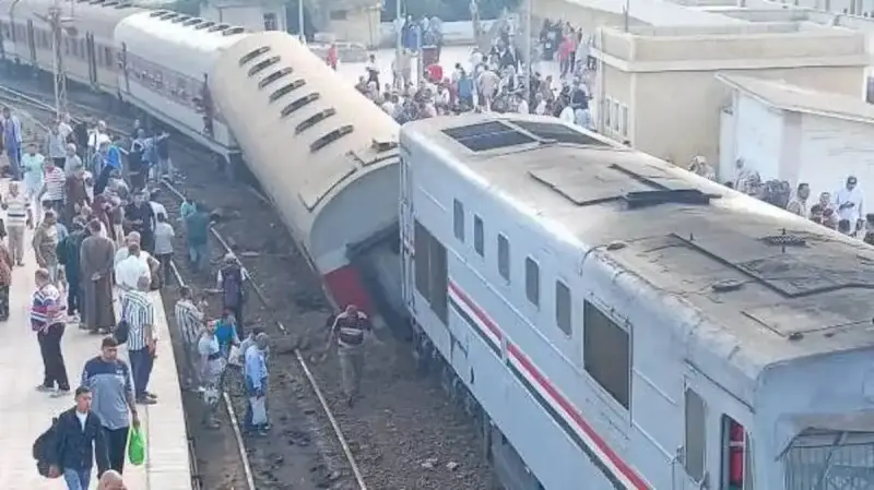 حادث قطار مصر اليوم