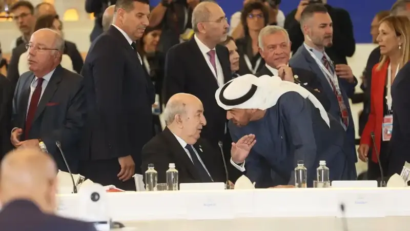 رئيس الجزائر مع رئيس الإمارات