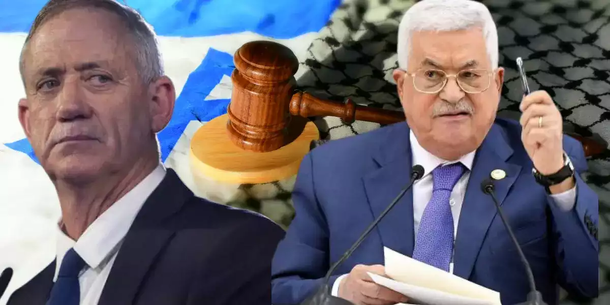 الرئيس الفلسطيني محمود عباس وغانتس