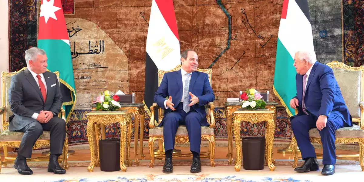 رؤساء مصر وفلسطين وملك الاردن